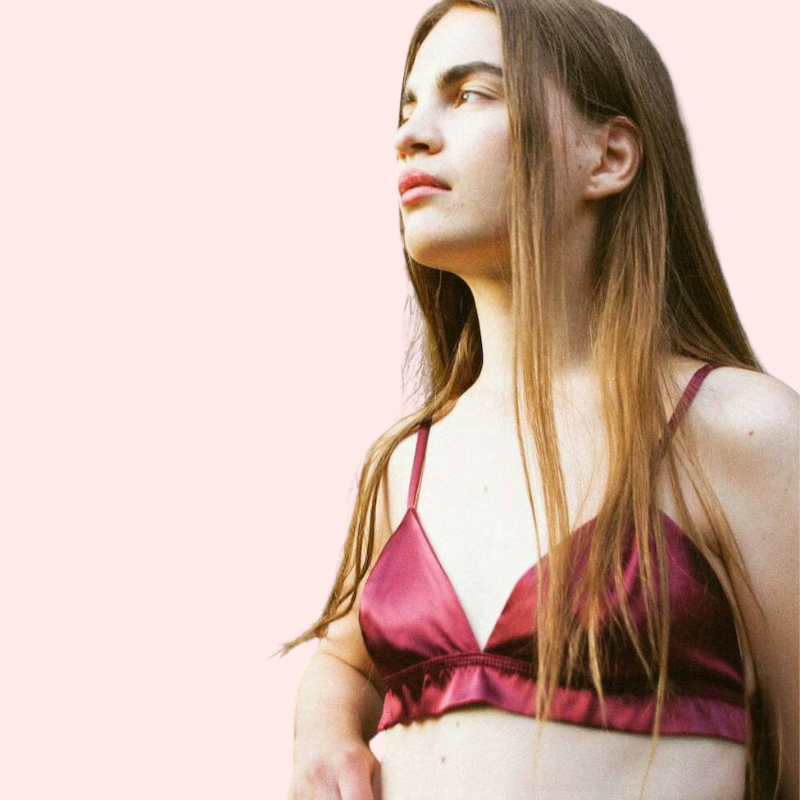 Classic Pure Silk Bra Set for Women